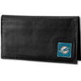 Miami Dolphins Deluxe Leather Checkbook Cover